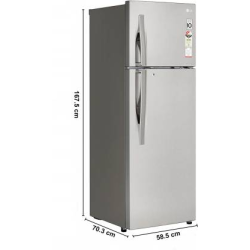 LG Frost-Free Double Door Refrigerator | 291 L | 2 Star | Inverter Wi-Fi | Steel | GL-C322KPZY