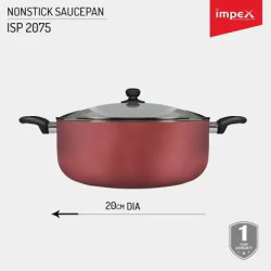 IMPEX ISP 2075 Sauce Pan Aluminium | Non-stick Induction Bottom