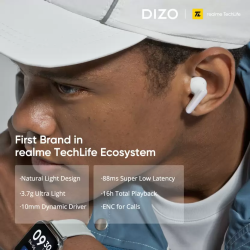 DIZO TechLife Buds Z | True Wireless | Bluetooth Headset | Pearl