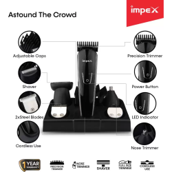 Impex Trimmer | 60 Runtime | 4 Length Settings | Black | GK 402