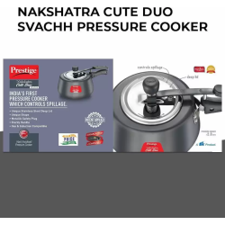 Prestige Svachh Duo Cute induction Bottom Pressure Cooker | 2 L | Black