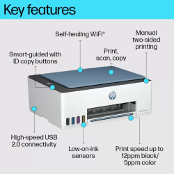 HP Smart Tank 585 All-in-One Multi-function WiFi Color Inkjet Printer  | Grey White