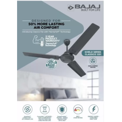 BAJAJ CLASSICO 12S1 3 Blade Ceiling Fan | 1200 mm | Coal Mine Grey