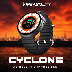 Fire-Boltt Cyclone Smartwatch | 1.6'' | Black Strap | BSW124