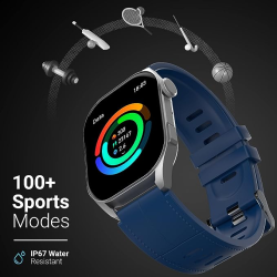 Fire-Boltt Emperor Bluetooth Calling Smartwatch | 1.96" | Silver Blue