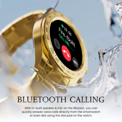 Fire-Boltt Blizzard 1.28 Luxury BT Calling Smartwatch | Gold Strap