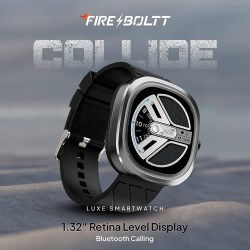 Fire-Boltt Collide Bluetooth Calling Smart Watch | 1.32 Inch | Silver Black | BSW107