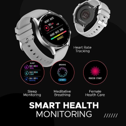 Fire-Boltt Smartwatch Brand Talk 2 Bluetooth Calling Smartwatch | Silver Grey