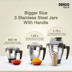 HAVELLS GHFMGEDK090 Denso 900 W Mixer Grinder | 3 Jars