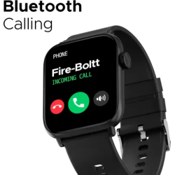 Fire-Boltt Hercules | 1.83" Large Display, BT Calling with Voice Assist & Metal Body Smartwatch | Black Strap, Free Size