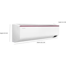 SAMSUNG | 1.5 Ton | 5 Star Split Inverter AC | White | AR18CY5ZAPGNNA | Copper Condenser