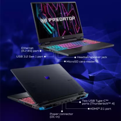 Acer | Predator | Intel Core i7 | 13th Gen | 13700HX | 16 GB | 1 TB SSD | NVIDIA GeForce RTX 4060 | PHN16-71 | Gaming Laptop