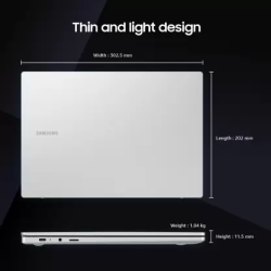 SAMSUNG Galaxy Book2 Pro Thin and Light Laptop | Ci5/12th/16GB/512GB SSD | WIN 11 |NP930QED-KB3IN | Silver