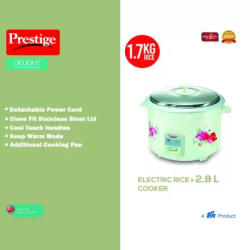 Prestige PRWO 2.8-2 Electric Rice Cooker with Steaming Feature