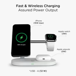 Qubo MagZap Z5 15W 4-in-1 Wireless Charger | White |