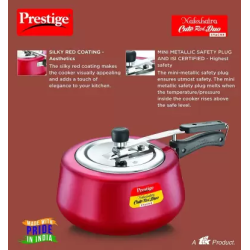 Prestige Nakshatra Cute Red Duo Aluminium Induction Bottom Pressure Cooker | Svachh | 3 L |