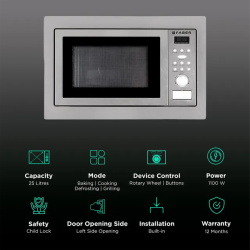 FABER FBIMWO CGS/FG Built-in Microwave Oven | 25L | Stainless Steel