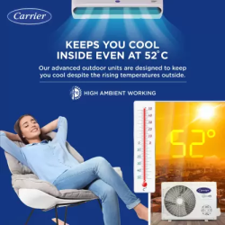 CARRIER 6-in-1 FLEXICOOL | 5 STAR R32 CARRIER |  I/D-18K INDUS DX | SPLIT INVERTER AC