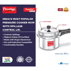 Prestige by TTK Popular Plus Svachh 3 L Induction Bottom Pressure Cooker  | Aluminium