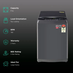 LG Inverter Fully Automatic Top Load Washing Machine | 8 kg | 5 Star | T80AJMB1Z ABMQEIL