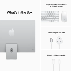 Apple iMac 24 Inch 4.5K Retina Display 2023 | M3 Chip  8GB/256GB | macOS | Silver