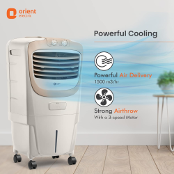 Orient Electric Premia 36 L Personal Air Cooler home | Densenest Honeycomb Pads with Dust Filter | Inverter Compatible | Beige