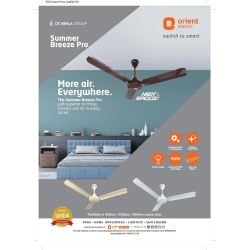 Orient Summer Breeze Pro Ceiling Fan 1200 mm | White