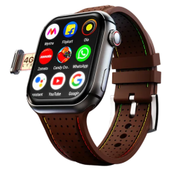 Fire-Boltt Dream Wi-Fi+4G SIM Android OS Wristphone Smartwatch | 51.3 mm | HD Display | In Built GPS | Cocoa Couture Strap