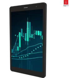 iBall iTAB BizniZ Mini | 32 GB 20.32 cm (8 inch) with Wi-Fi+4G Tablet | Coal Black