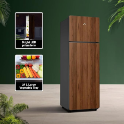 Godrej  Double Door Refrigerator |  Frost Free Inverter | RT EONVOGUE 280B  | 244 L | 2 Star |  Walnut Wood