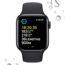 Apple Watch SE 2nd Generation | GPS 40mm | Smart watch | Midnight Aluminium Case with Midnight Sport Band