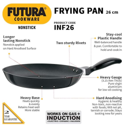 Hawkins Futura Non Stick Frying Pan | INF26 | 26 cm | 3.25 mm