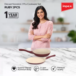 IMPEX | RUBY 2 PCS DIECAST NONSTICK COOKWARE SET