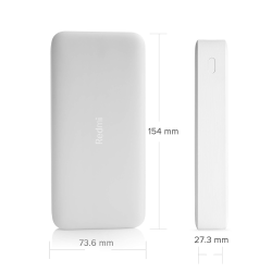 Redmi 20000mAh Power Bank USB Type C Micro USB Ports | 18W Fast Charging | White