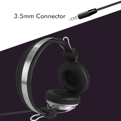 ZEBRONICS ZEB-1001HMV Headset Wired Headphone 3.5mm with Mic Soft Padded Cup Over Ear