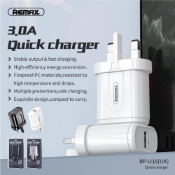 Remax RP-U16 Quick Charge 3.0A UK Plug Charger Adapter