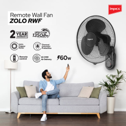 Impex Zolo RWF Wall Fan | 1350 RPM | Black