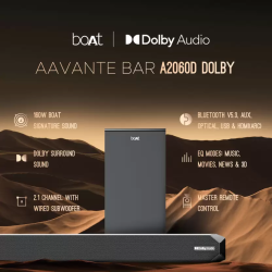 boAt Aavante Bar Home Theatre Soundbar Speaker | Dolby | Premium Black | A2060