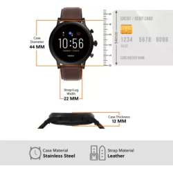 FOSSIL The Carlyle HR Free Size Smartwatch | Strap Brown | FTW4026