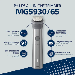 PHILIPS Body Groomer Trimmer | 120 min Runtime | 11 Length Settings |  MG5930/65