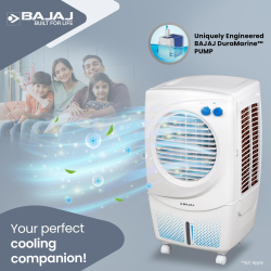 BAJAJ PMH 36 Torque Personal Air Cooler For Room  | 36 L  | White