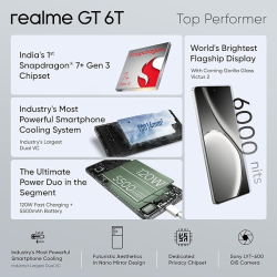 realme GT 6T 5G | 8 GB RAM | 256 GB |  Fluid Silver