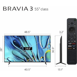 Sony Bravia 3 4K Ultra HD Smart LED Google TV | 139 cm (55 Inch) | K 55S30