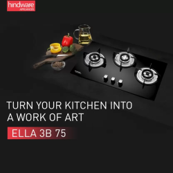 Hindware Ella Plus Glass Automatic Hob | 75 CM | 3 Burners