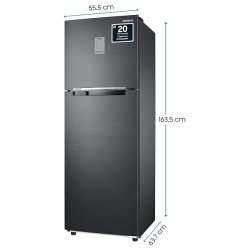 Samsung Frost-Free Double Door Refrigerator | Convertible 3 In 1 Digital Inverter  Appliance | 256L | 3 Star | Black | RT30C3733B1/HL