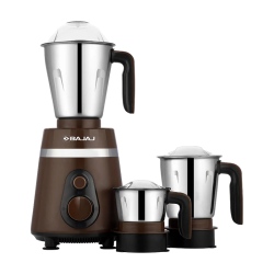 BAJAJ Ninja Series Power Grind Belgian Chocolate Mixer Grinder | 1000 W | Black & Chrome | 410625