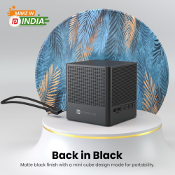 Portronics Bounce 2 Speaker | 5W | 5 Hours Playback | Type C Charging | Black