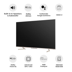 Vu Masterpiece Glo Series 65QMP | 165 cm (65 Inch) | Ultra HD 4K Smart QLED TV