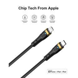 Salpido Crystal Dual Quick Charge 30W  USB C to Lightning Cable | 1M PD  Fast Charge | SDC 44 C L