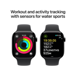 Apple Watch Series 10 | GPS | Cellular | 42 mm | Jet Black Aluminium with Ink Sport Loop | Ink Strap | MWX83HN/A